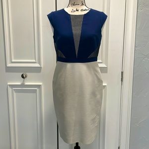 Navy on Top and White Bottom Dress